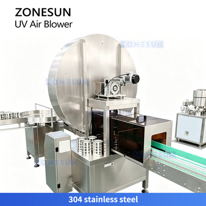 ZONESUN ZS-UVB1 Automatic UV Sterilization and Air Blowing Machine for Milk Powder Bottle Cleaning