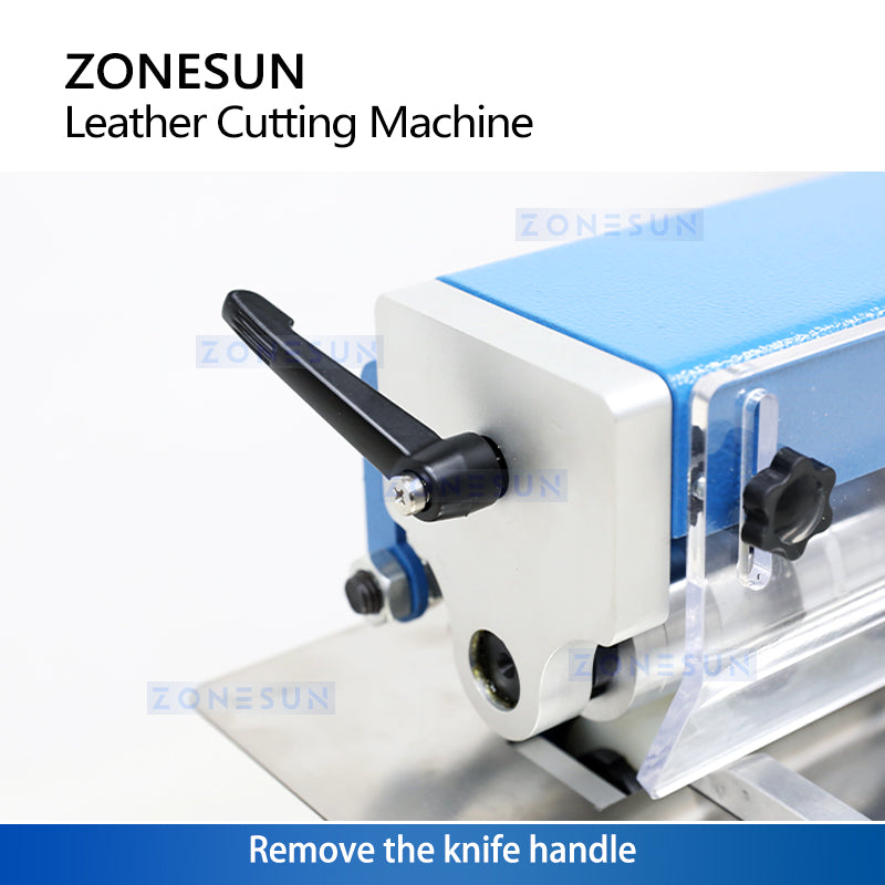 ZONESUN ZS-Q300A Leather Cutting Machine for for strap cutting, edge folding, laminating processing