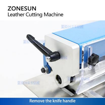 ZONESUN ZS-Q300A Leather Cutting Machine for for strap cutting, edge folding, laminating processing