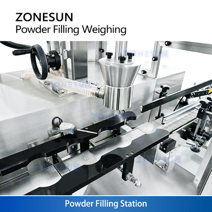 ZONESUN Automatic Dual Auger Powder Filling & Weighing Machine for Spice Coffee Powder ZS-FM6A