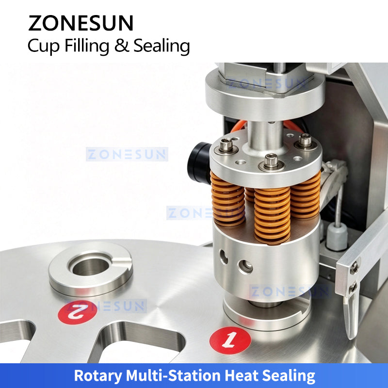 ZONESUN ZS-AFS20D Automatic Rotary Hidden Tea Cup & Coffee Powder Cup Filling and Sealing Machine