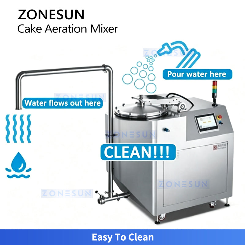 ZONESUN ZS-DG130 Industrial Cake Aeration Mixer for Sponge and Chiffon Cake Production