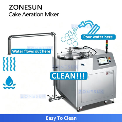ZONESUN ZS-DG130 Industrial Cake Aeration Mixer for Sponge and Chiffon Cake Production