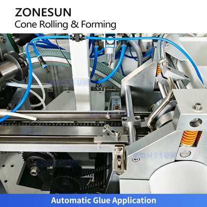 ZONESUN ZS-PCF01 Automatic Ice Cream Paper Cone Sleeve Forming Machine for Ice Cream Cone Wrappers