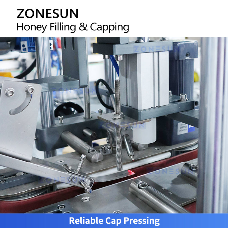 ZONESUN ZS-FSHS22 Automatic Honey Filling and Press Capping Machine for Viscous Liquids