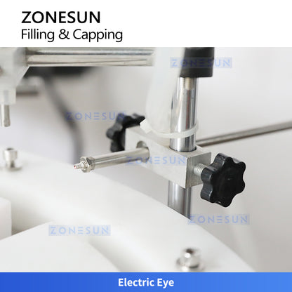 ZONESUN ZS-AFC25 Automatic Perfume Bottle Filling and Capping Machine with Magnetic Pump and Rotary Platform for Cosmetic Packaging