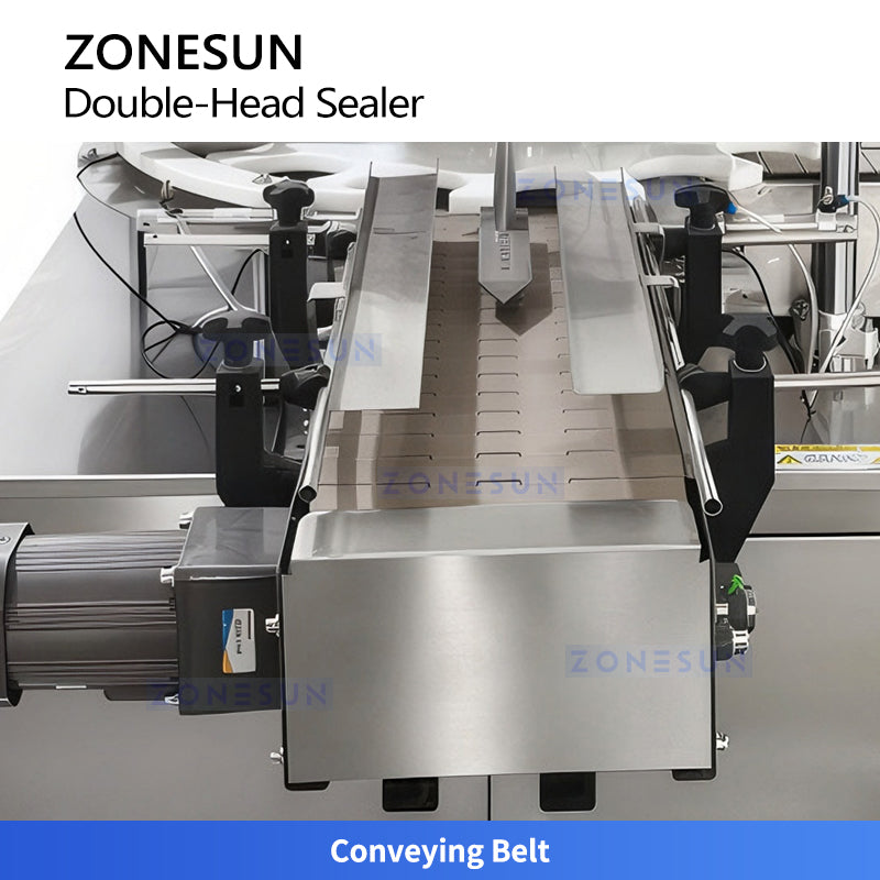 ZONESUN ZS-AFK100 Automatic Double Head Can Sealing Machine for Food Beverage and Chemical Cans