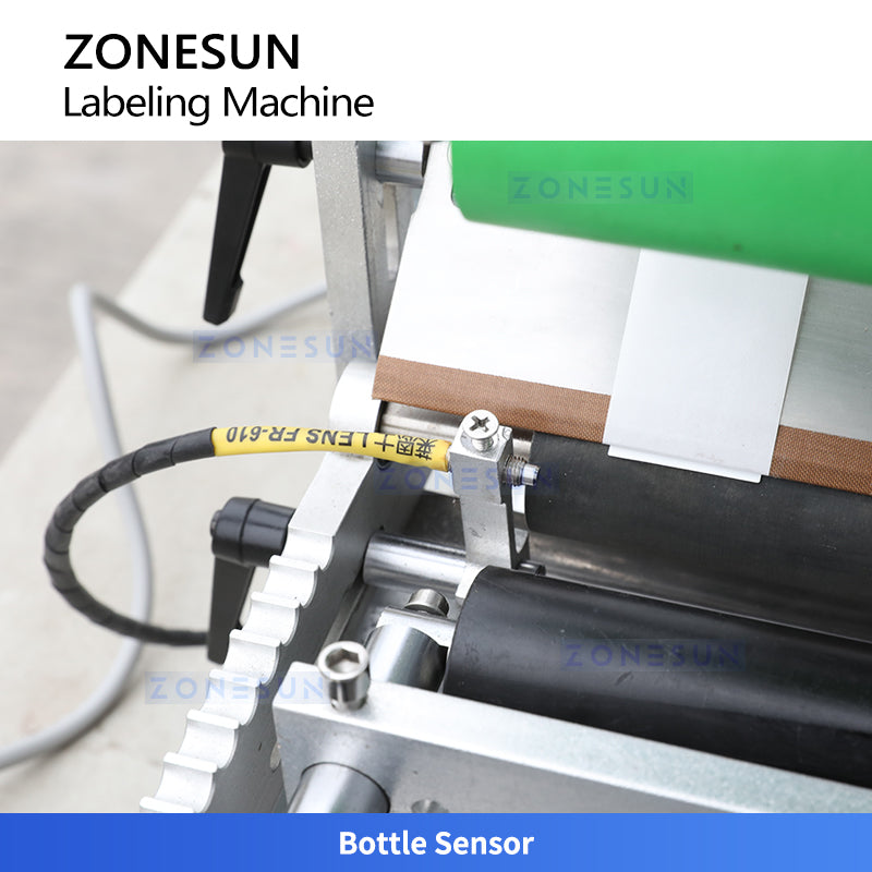 ZONESUN ZS-TB100 Semi Automatic Round Bottle Single Double Sides Labeling Machine