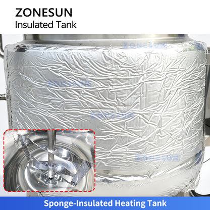 ZONESUN ZS-MB200LH SUS304 Stainless Steel Sponge-Insulated Heating Mixing Tank