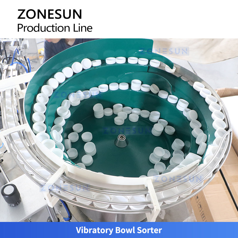 ZONESUN ZS-AFCL5 Automatic Small Bottle Filling Capping Labeling Line for Cosmetics & Chemicals