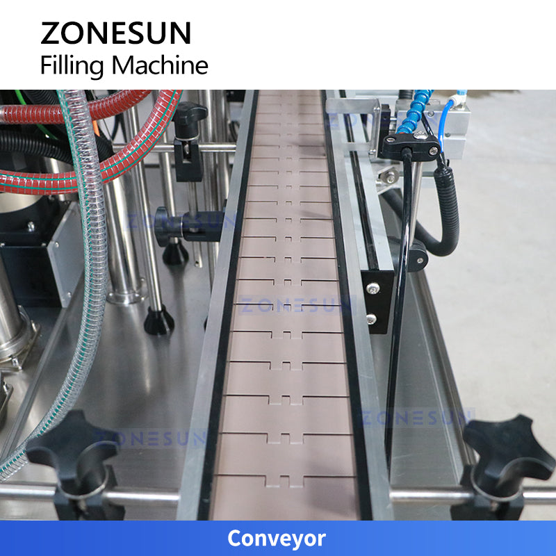 Smooth Flow: ZONESUN ZS-YT4T-4PH Heated Piston Pump Filling Machine for Peanut Butter, Honey & Sauce