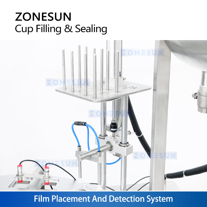 ZONESUN ZS-AFS07R Automatic Servo Gear Pump Rotary Cup Filling and Sealing Machine