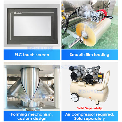 ZONESUN ZS-FS420E Automatic Powder Bagging Packaging Machine with Auger Filler