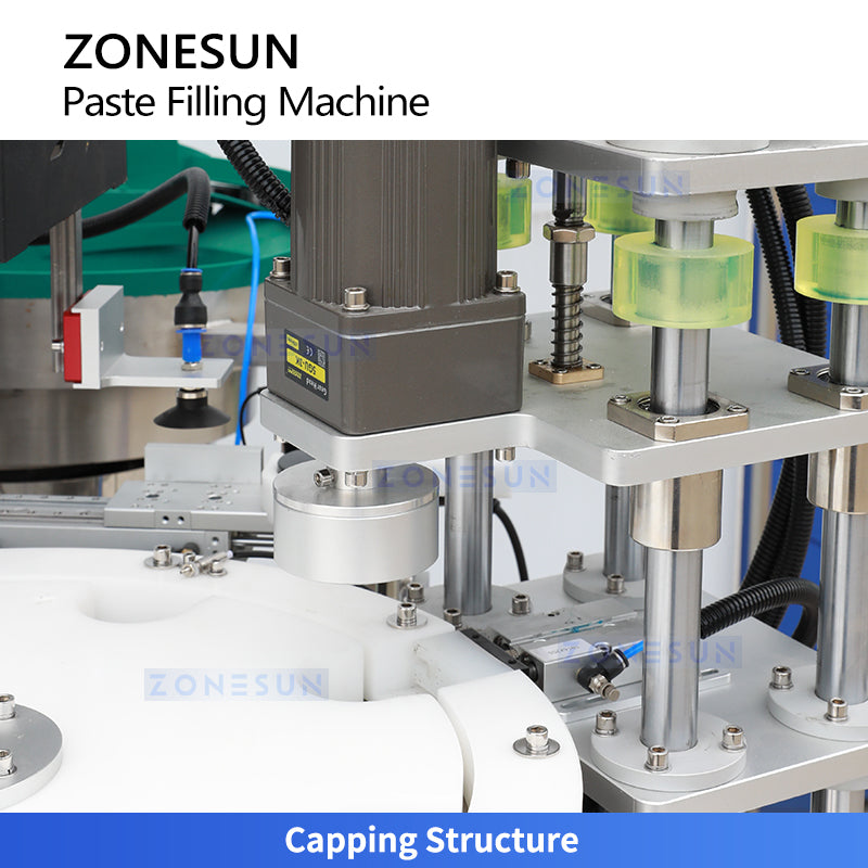 High Precision:ZONESUN ZS-AFC19B Rotor Pump Paste Filling and Capping Machine for Cosmetic Cream&Gel