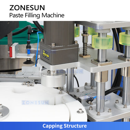 High Precision:ZONESUN ZS-AFC19B Rotor Pump Paste Filling and Capping Machine for Cosmetic Cream&Gel