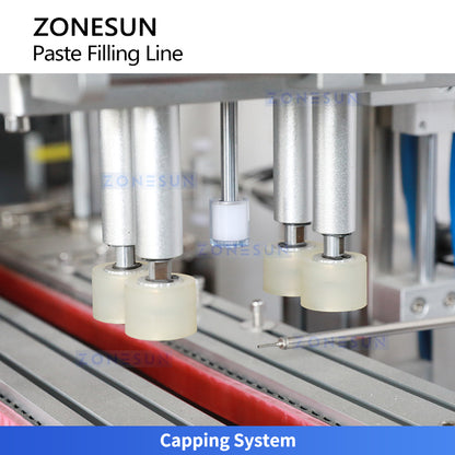 ZONESUN ZS-FAL180G10 Automatic Ketchup Sauce Paste Bottle Unscrambling Filling and Capping Line