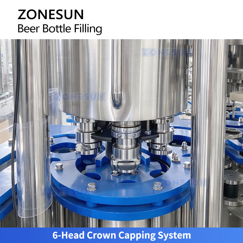 ZONESUN ZS-AFC883B Automatic Beer Carbonated Beverage Isobaric Filling and Crown Capping Machine