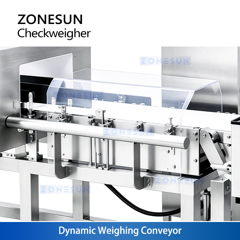 ZONESUN ZS-MD910K Automatic LCD Metal Detector Checkweigher Machine with Reject System
