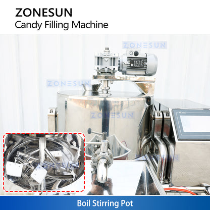 ZONESUN ZS-CTF50 Gummy Candy Filling Machine with Cooker & Depositor