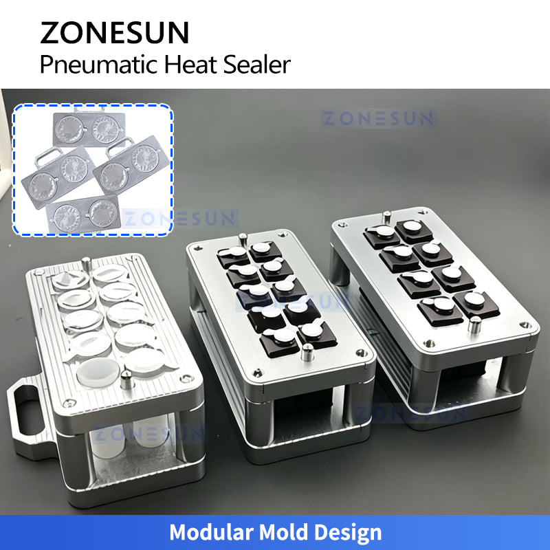 ZONESUN ZS-FK360 Semi Automatic Pneumatic Heat Sealing Machine for Cups Trays, Tubes and Containers