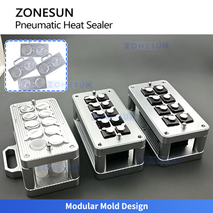 ZONESUN ZS-FK360 Semi Automatic Pneumatic Heat Sealing Machine for Cups Trays, Tubes and Containers