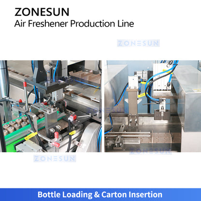 Full Automation: ZONESUN ZS-AFCL11 Car Air Freshener Filling Capping and Cartoning Production Line