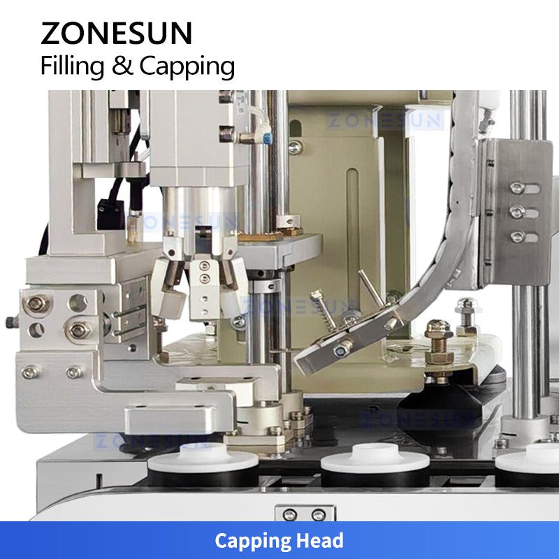 ZONESUN ZS-AFC48 Compact Auto Filling and Capping Machine for Small Bottles in Cosmetics & Chemicals