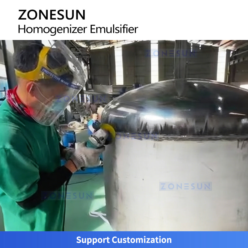 ZONESUN ZS-LTR500: Vacuum Homogenizer Emulsifying Mixer for Cosmetic Cream & Ointment Production