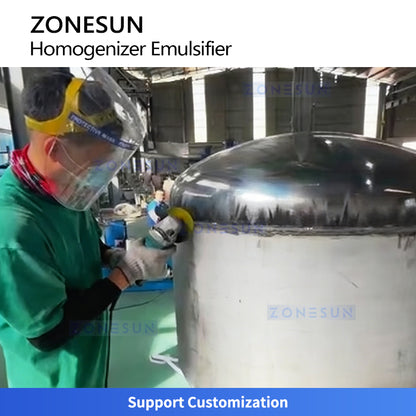 ZONESUN ZS-LTR500: Vacuum Homogenizer Emulsifying Mixer for Cosmetic Cream & Ointment Production