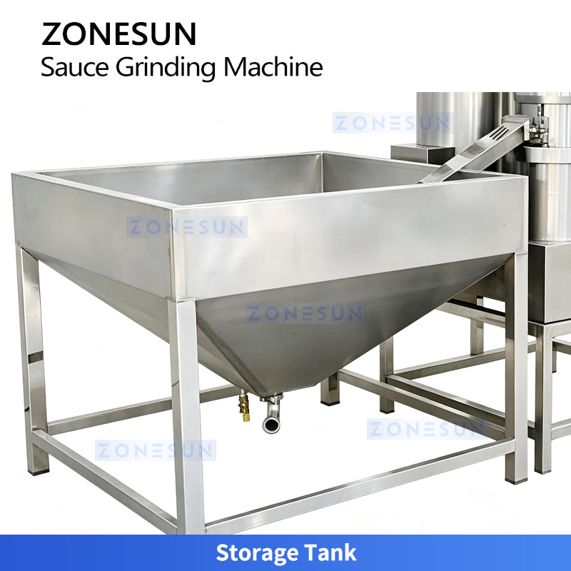 Auto Infeed: ZONESUN ZS-YM80 Industrial 2-Stage Peanut Butter & Cocoa Liquid Grinding Machine Line