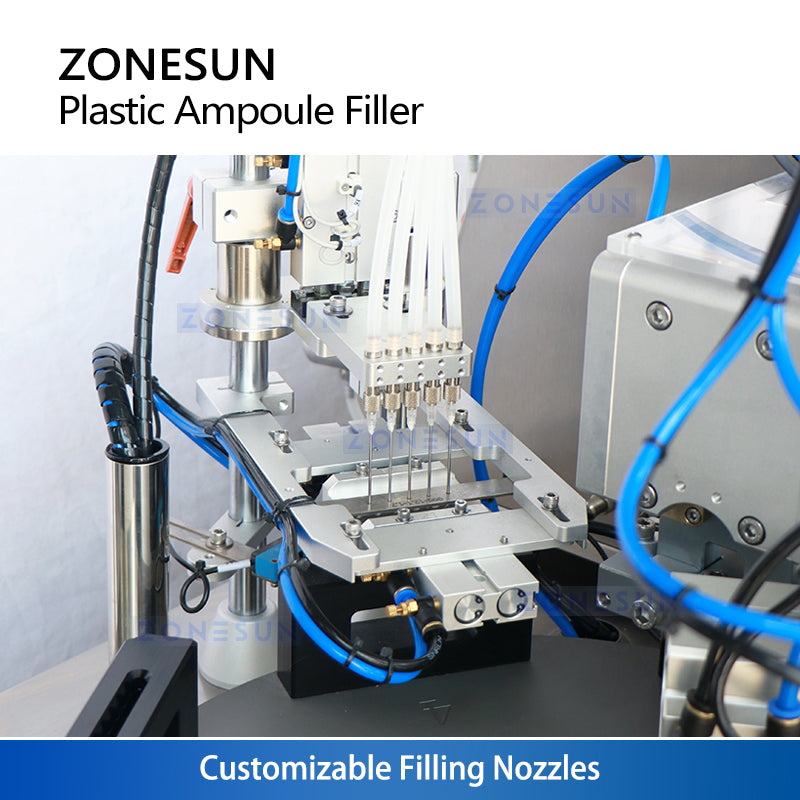ZONESUN ZS-FS50U 4 Heads Ceramic Pump Sofu Tube Liquid Filling Sealing Machine