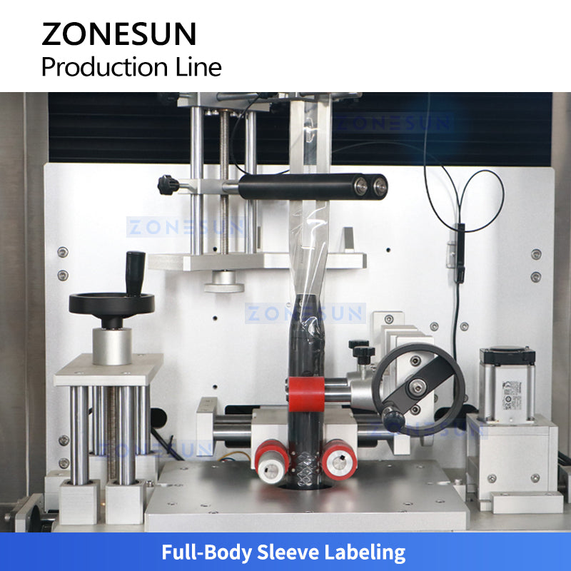 ZONESUN ZS-FAL180G9 Automatic Cam System Filling Capping Shrink Sleeve Labeling Production Line Irregular Bottle Biological Extract Liquid Peristaltic Pump Filling Machine