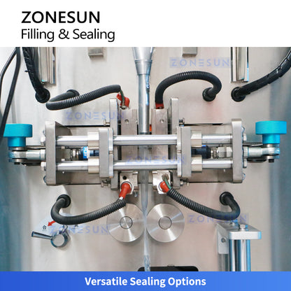 ZONESUN ZS-FS220U Automatic Liquid Paste Sachet Packing Machine Dual Filler 3/4 Side Seal