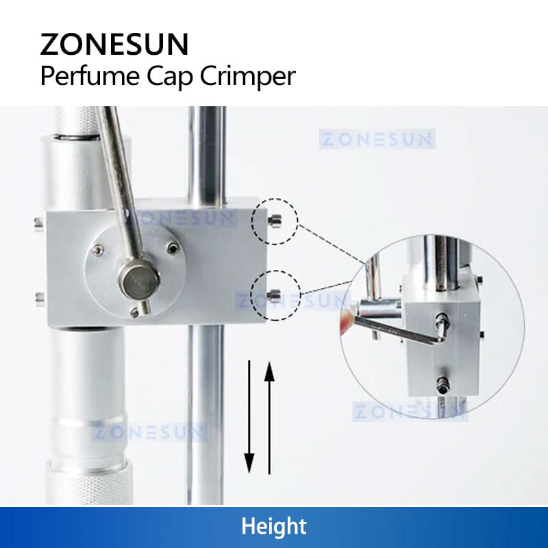 ZONESUN ZS-TYG2 Manual Perfume Crimping Machine Metal Cap Press Capping Spray Bottle Crimper