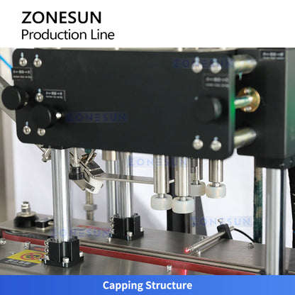ZONESUN ZS-FAL180V2 Face Cream Filling Capping Labeling Machine Line for Cosmetic Jar Packaging Automatic Skincare Production