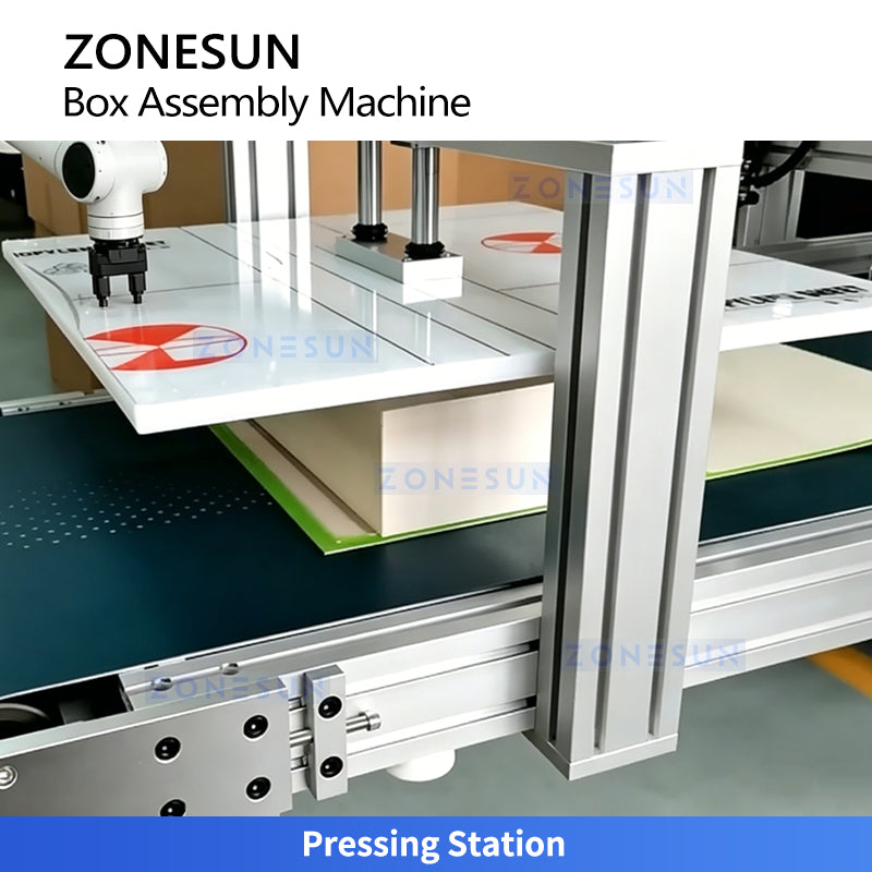 High Precision: ZONESUN ZS-DHP450 Automatic Rigid Box Forming Machine for Premium Gift & Tech Boxes