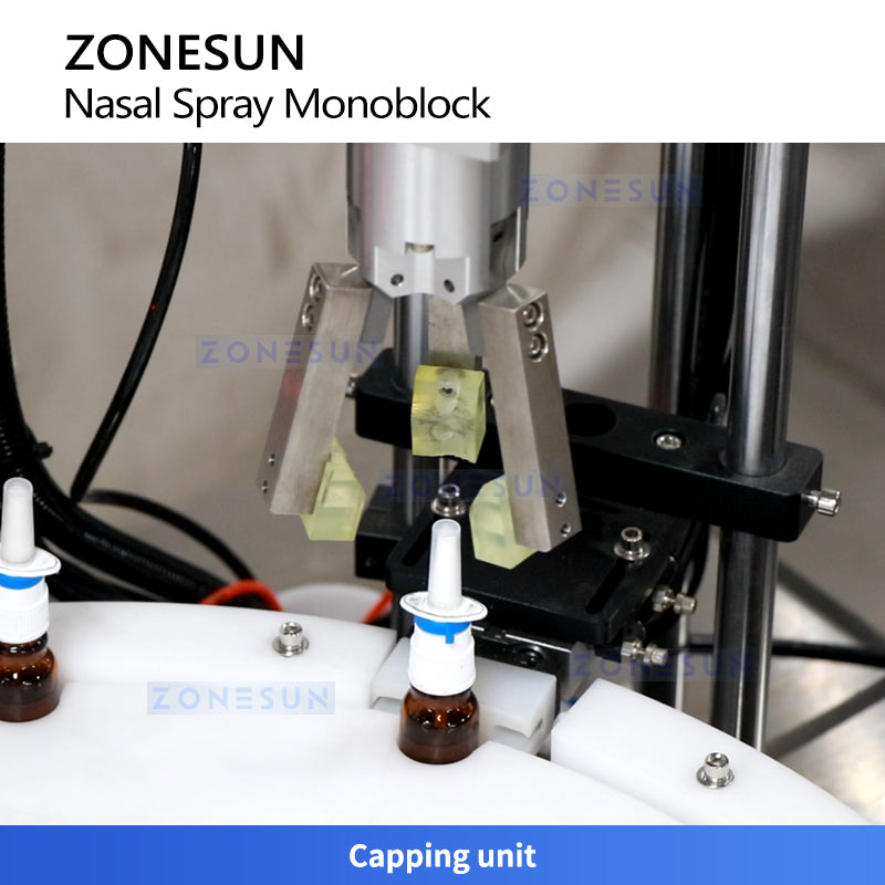 ZONESUN ZS-AFC62: Automatic Nasal Spray Filling & Capping Machine for Pharma & Medical Liquids