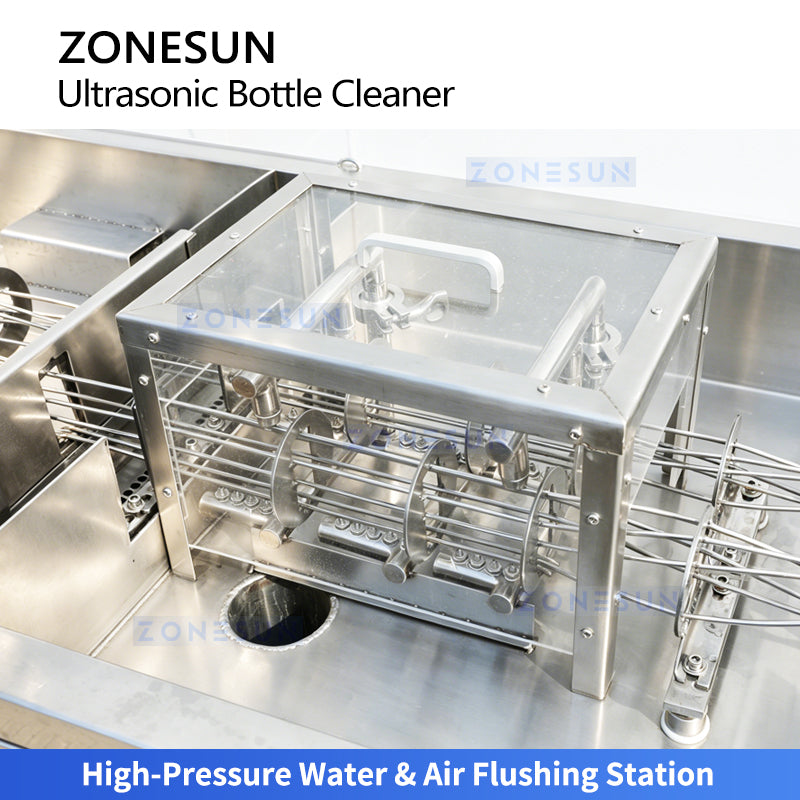 Deep Clean: ZONESUN ZS-UWB8 Automatic Ultrasonic Glass Vial Bottle Washing & Flushing Machine