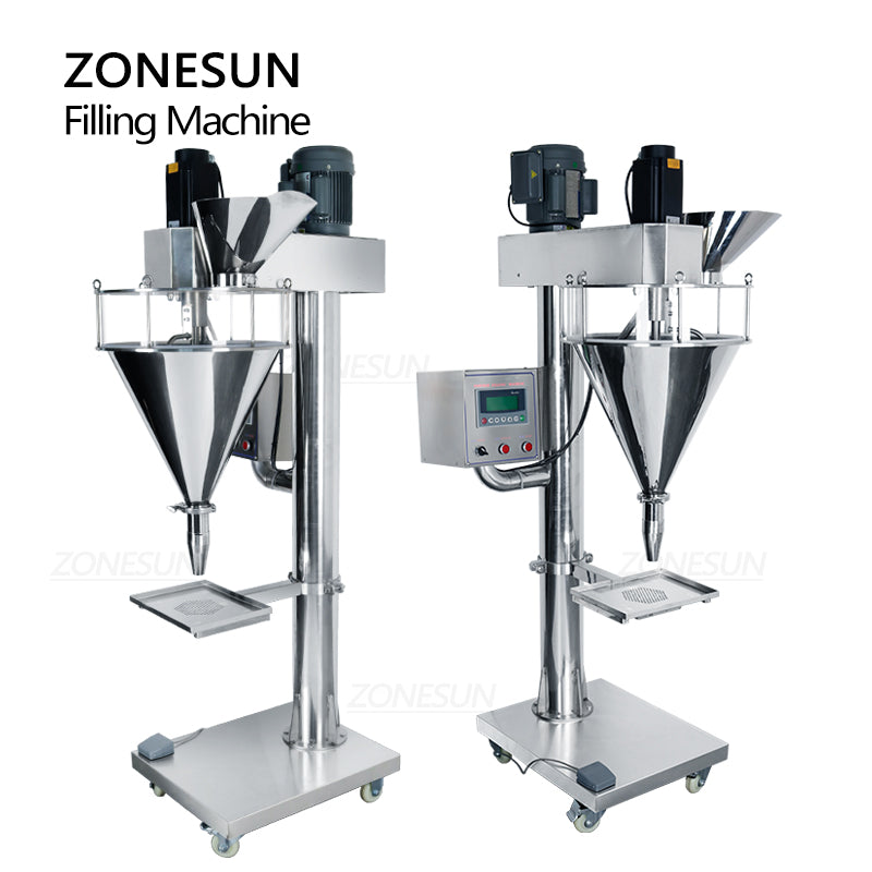 ZONESUN ZS-FM100L Auger Filling Machine for Precise Dosing of Powders, Flour, and Fodder
