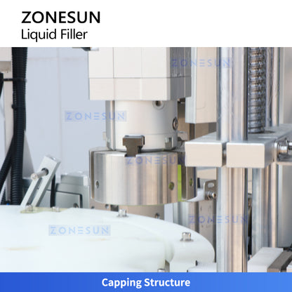 ZONESUN ZS-AFC7-1 Monoblock Desktop Compact  Automatic Eye Drop Bottle Filling Capping Machine Ceramic Pump Liquid Filler for Small Bottles