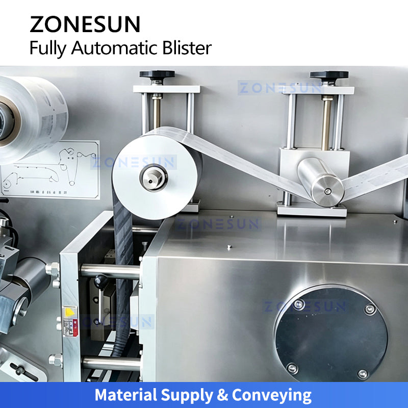 Full Auto: ZONESUN ZS-HFQ2 Linear Blister Packaging Machine for Alu-PVC, Carded Paper & Liquid Trays