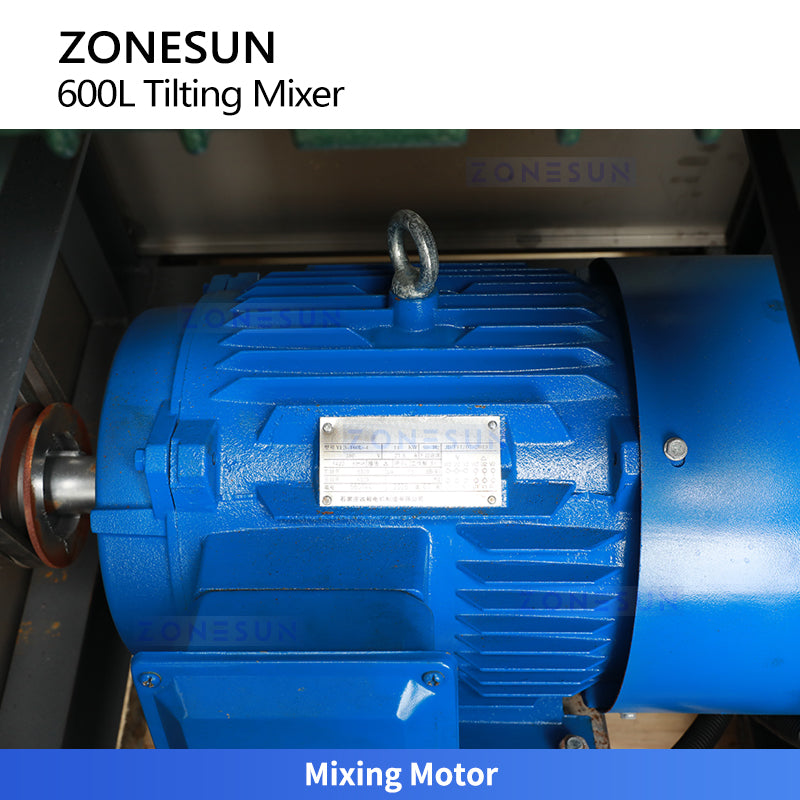ZONESUN ZS-BM600L Horizontal Tilting Ribbon Mixer Machine Powder Blender Equipment for Food Pharmaceutical Chemical Cosmetic Material Mixing