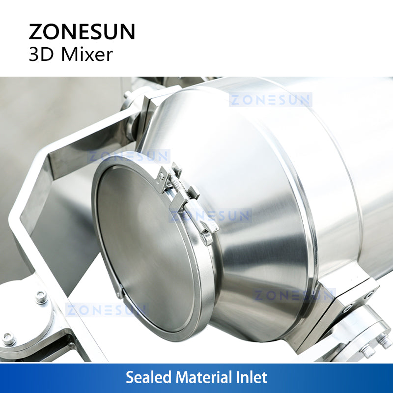 ZONESUN ZS-SBH10 3D Dry Powder Mixer for Food & Chemical Use