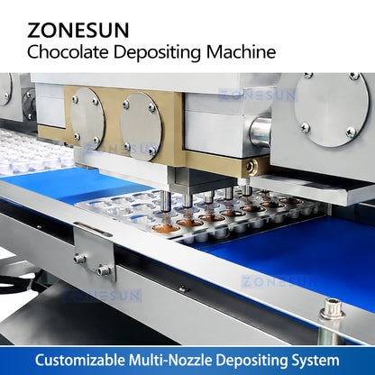 ZONESUN ZS-GDJ8 Semi Automatic Servo Bonbon Chocolate Depositing Filling Machine