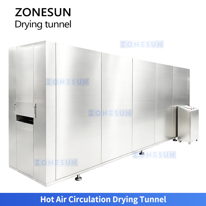 ZONESUN ZS-UVS3 4.5M Hot Air Circulation Bottle Drying Tunnel Oven