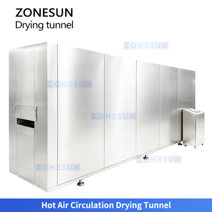 ZONESUN ZS-UVS3 4.5M Hot Air Circulation Bottle Drying Tunnel Oven