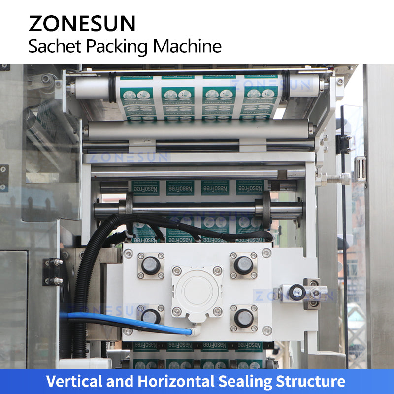  ZONESUN ZS-FS500K4 4-Lane Automatic VFFS Granule Sugar & Salt Pouch Packaging Line