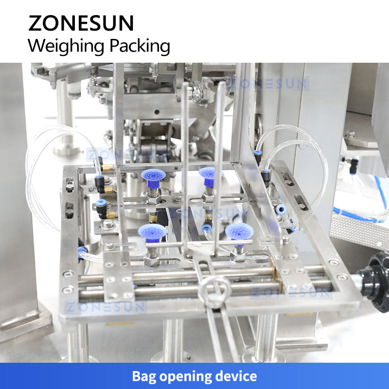 ZONESUN ZS-AFS200 Automatic Rotary Premade Pouch Packing Machine for Granules with Zipper Opening Punching and Double Sealing System