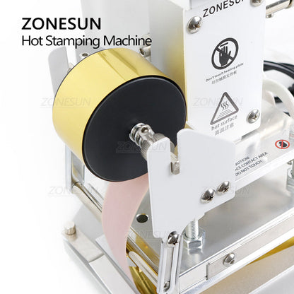 ZONESUN ZS-100B Manual Hot Foil Stamping Machine for Leather, Wood & Pencils