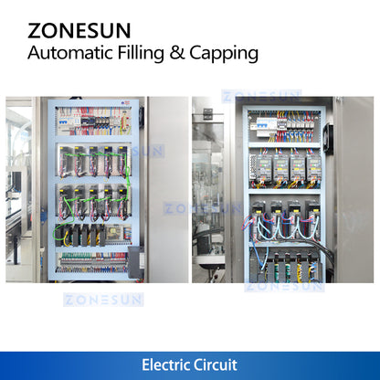 ZONESUN ZS-AFC24VT Efficient 4-Head Tracking Filler and Servo Capping Machine for Viscous Products